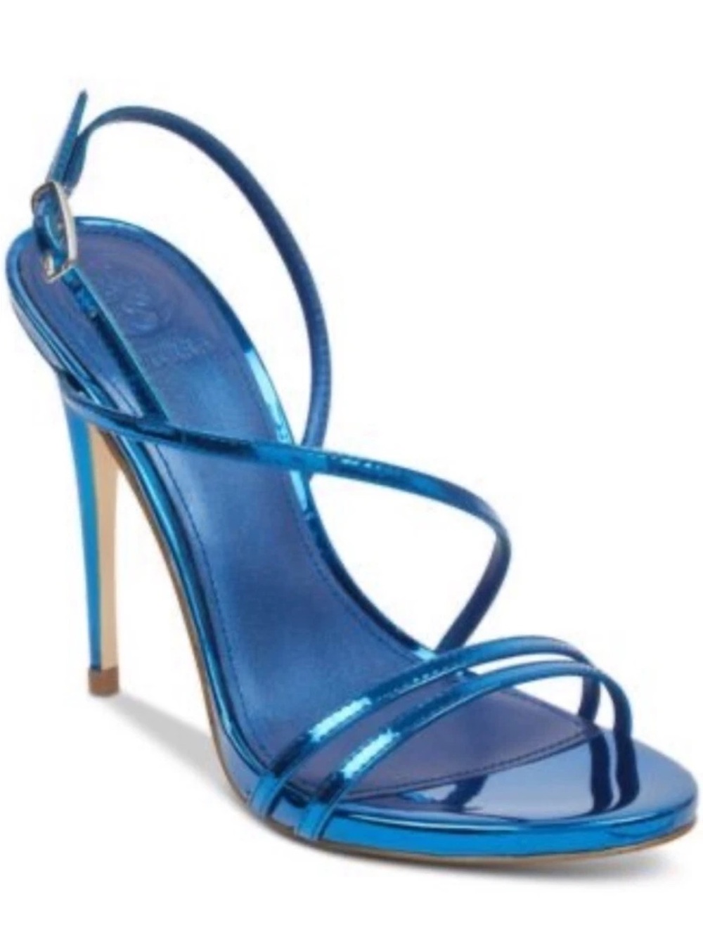 Women’s Metallic Blue Strappy High-Heel Sandal size 6